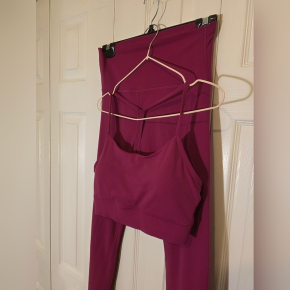 CRZ Yoga Super High Waist Butterluxe Magenta Purple Workout Set Both Medium - Picture 8 of 12